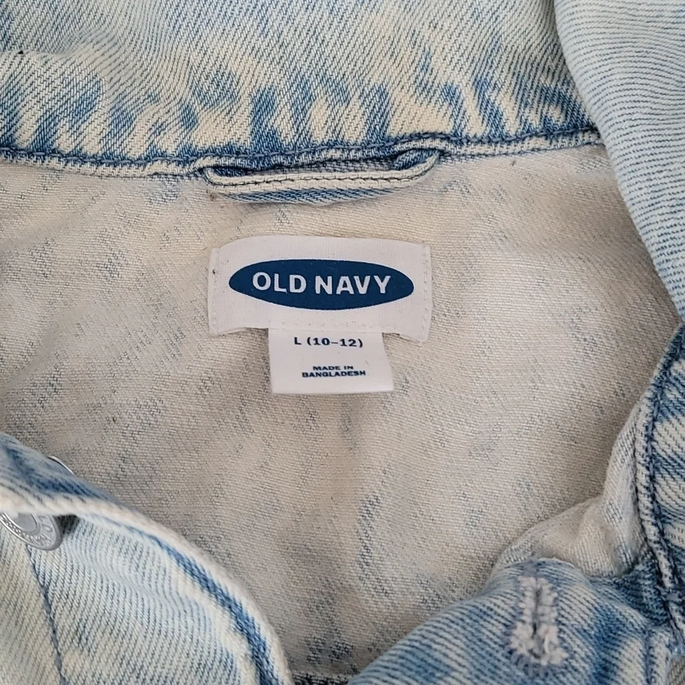 Children light wash Jean Jacket  size Large 10-12